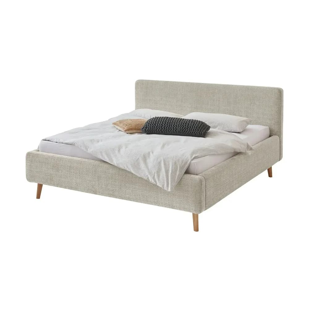 Polsterbett mit Bettkasten Mattis , beige , Maße (cm): B: 181 H: 105