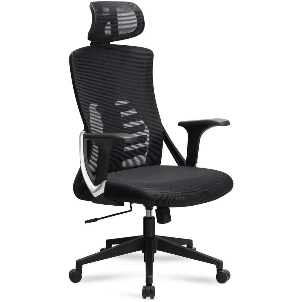 Amstyle Bürostuhl Schreibtischstuhl Mesh Schwarz Drehstuhl Ergonomisch 120 kg
