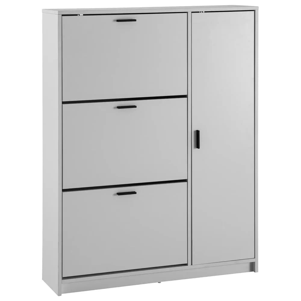 Wohnling Schuhschrank 90x120x24 cm MDF Weiß