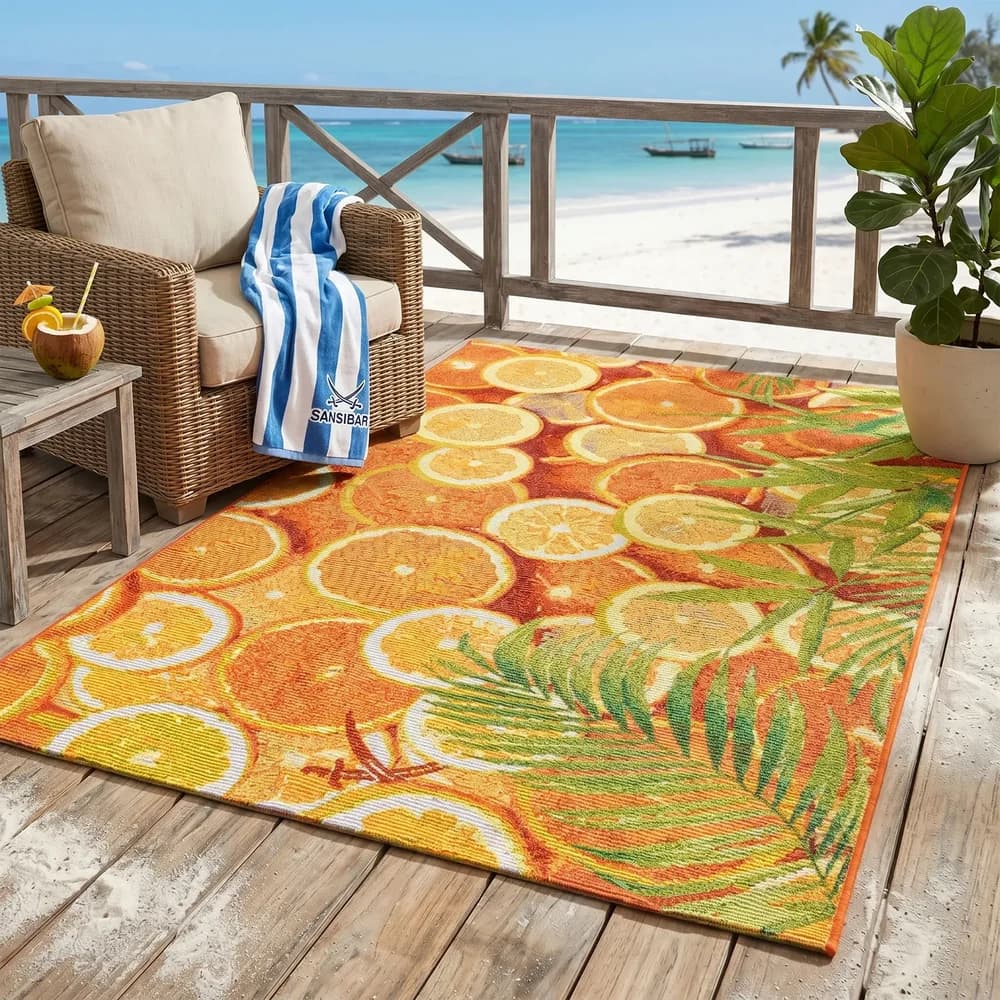 Sansibar In- & Outdoorteppich Rantum Beach SA-001 orange 120 x 180 cm