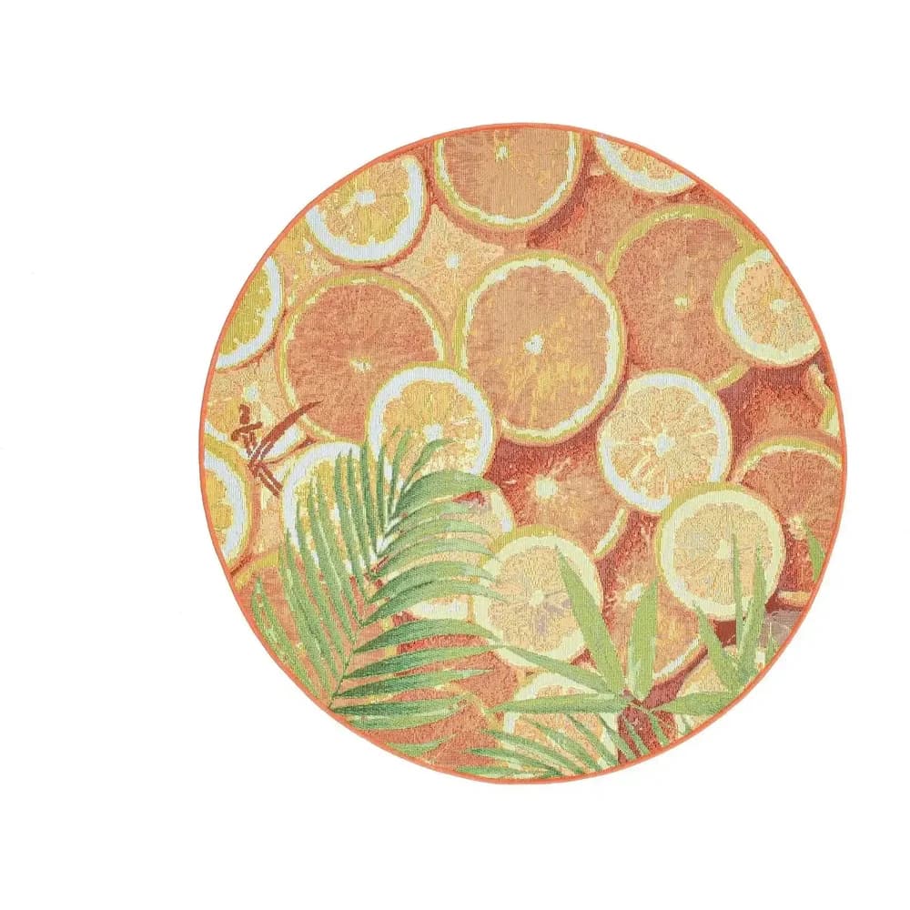 Sansibar In- & Outdoorteppich Rantum Beach SA-001 orange Ø 140 cm