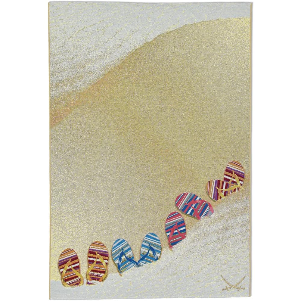 SANSIBAR Sylt Teppich ¦ beige ¦ Synthetische Fasern ¦ Maße (cm): B: 100 H: 0,5