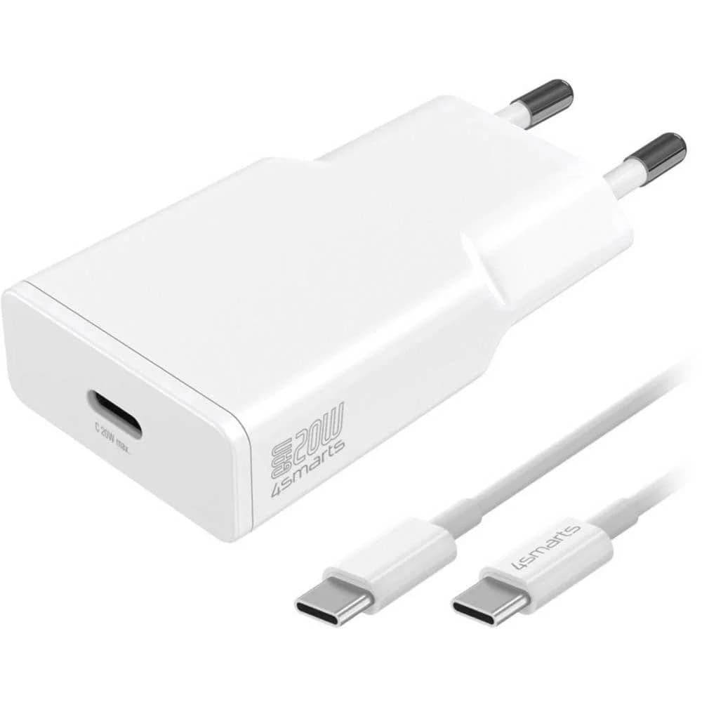 4smarts Ladegerät PDPlug Slim 20W GaN 1C + USB-C Kabel 1,5 m