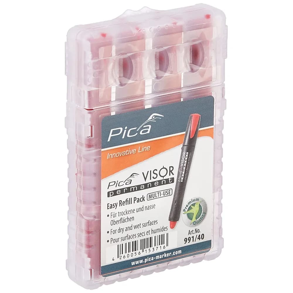 Pica VISOR 4 x Ersatzminen Rot