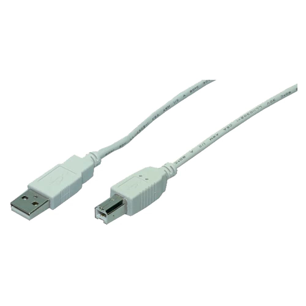 LOGILINK CU0007 - USB 2.0 Kabel, A Stecker auf B Stecker, grau, 2,0 m