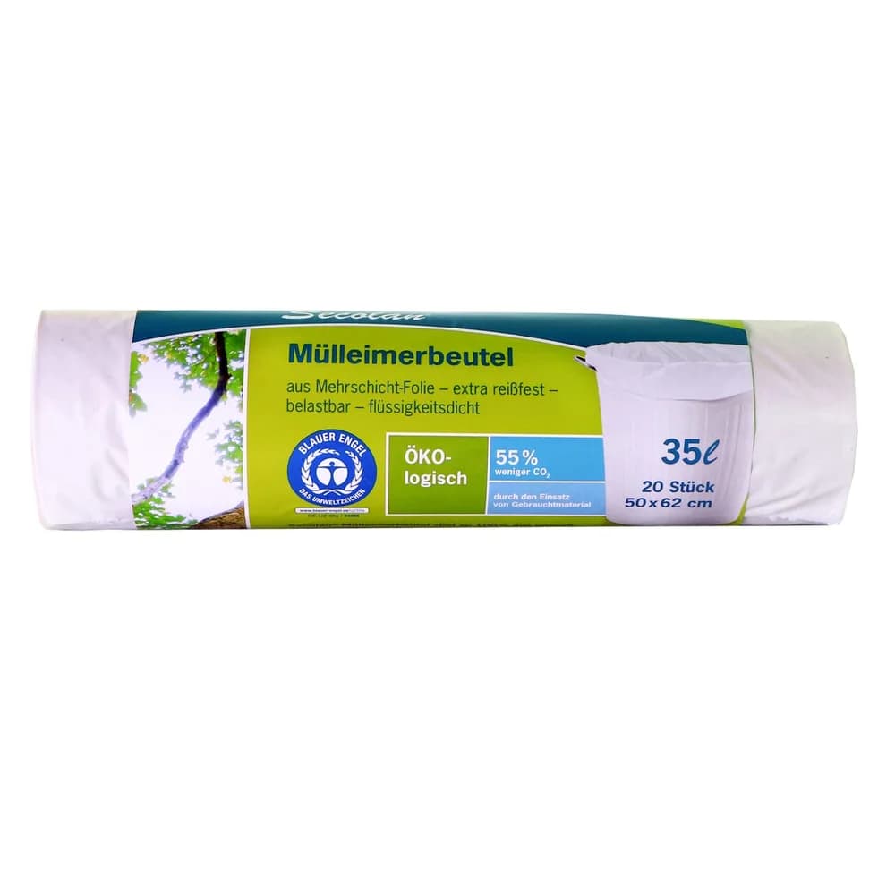 Secolan Mülleimerbeutel - 20 Beutel 35L weiß