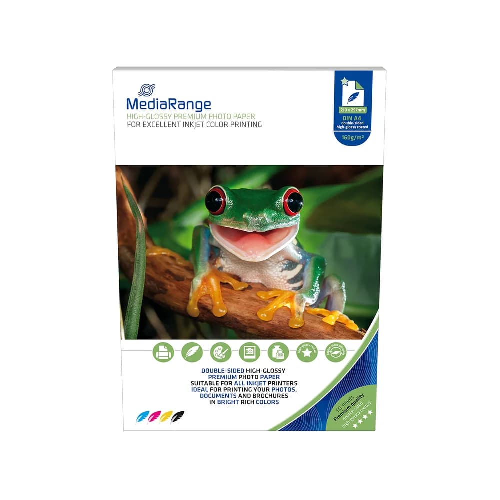 MediaRange Fotopapier, A4, 160g, 50 Blatt