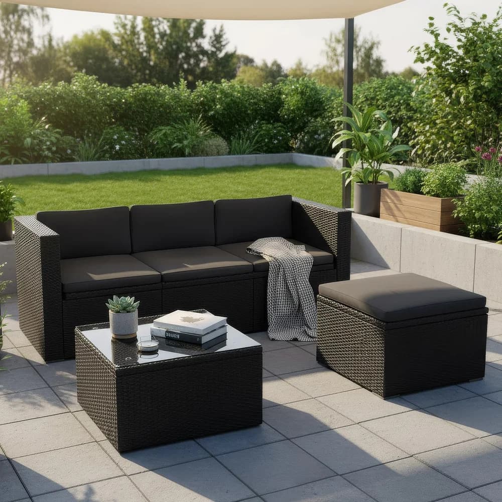 JUSKYS Gartenlounge Punta Cana (Dunkelgrau, M)