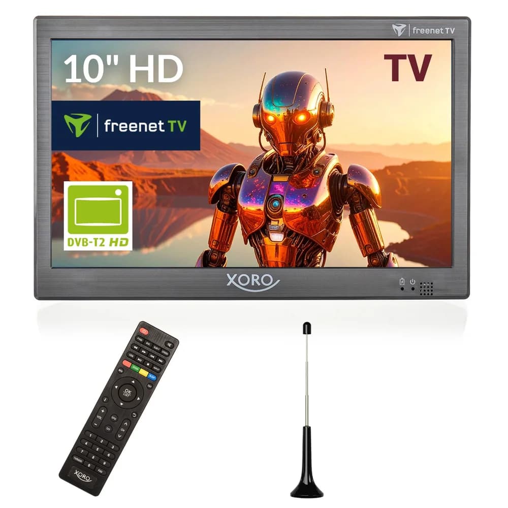 Xoro PTL 1050 V2, 10.1"(25.6cm) DVB-T2 Mini TV / freenet [] (XOR400725) - Grau