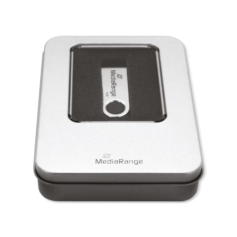 MediaRange BOX901 Aufbewahrungsbox Rechteckig Aluminium, Kunststoff Silber