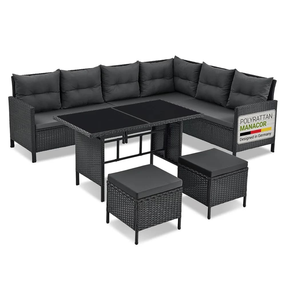 JUSKYS Gartenlounge Manacor (Dunkelgrau)