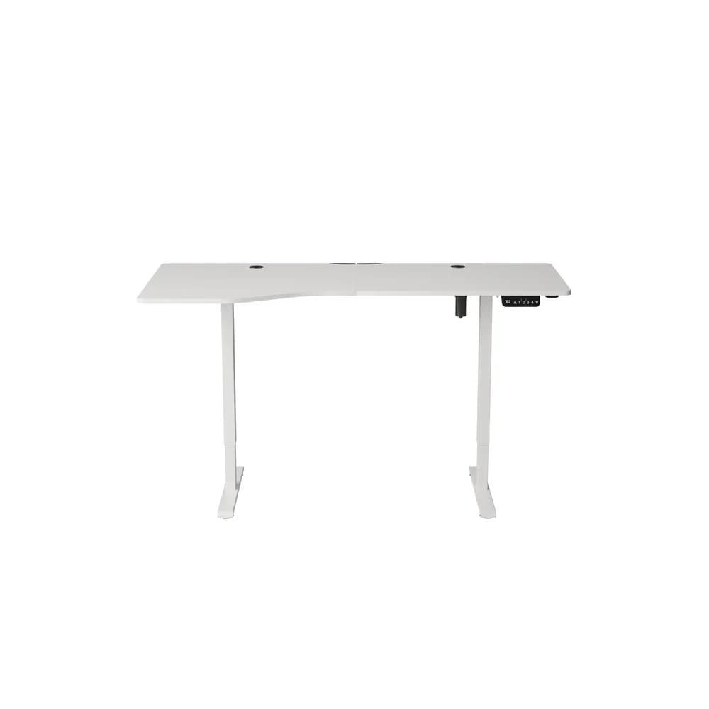 JUSKYS Schreibtisch Office Stand (160 x 75 cm, mit Ablage, weiß)