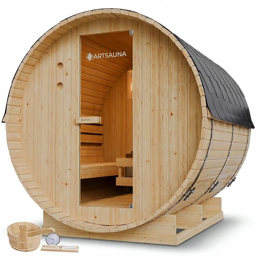 ARTSAUNA Fasssauna Spitzbergen (für 6 Personen, 220 cm)