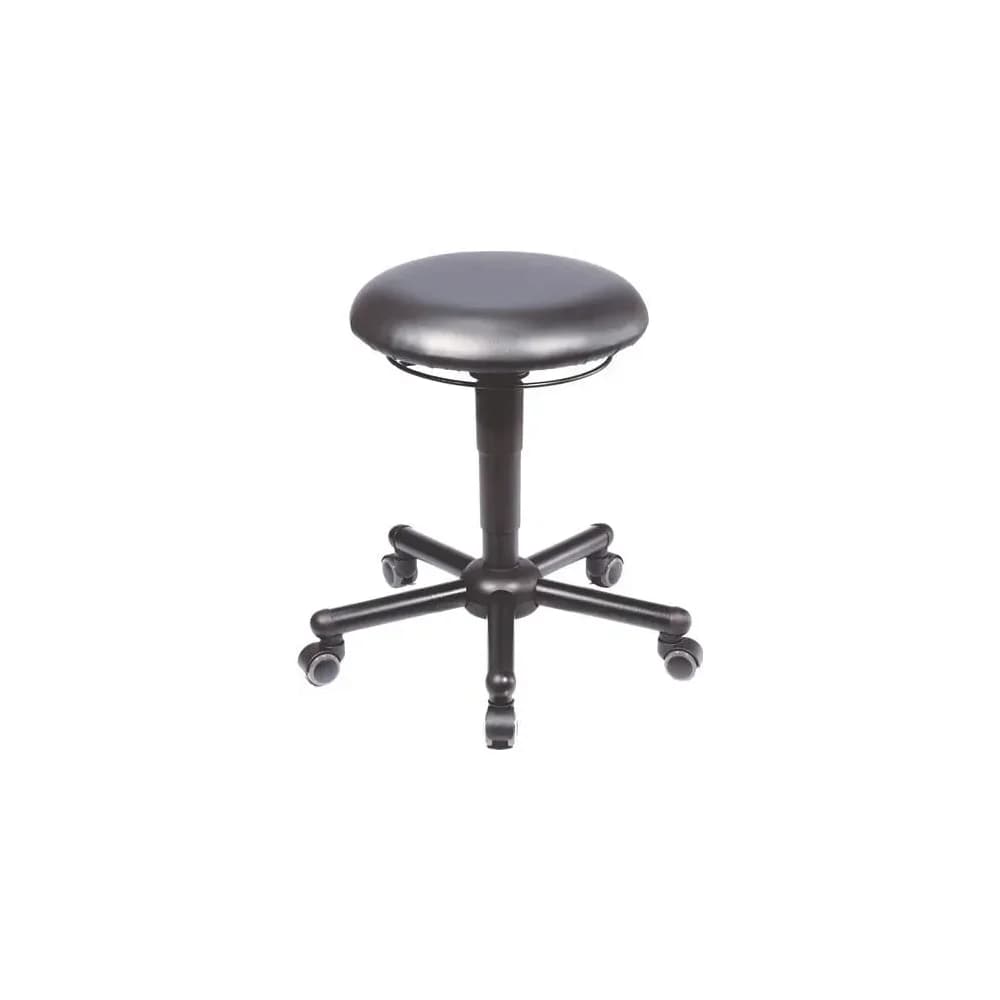 meychair Sitzhocker Assistant Pro A19 XXL mit Rollen, Kunstleder Schwarz, bis zu 250kg belastbar