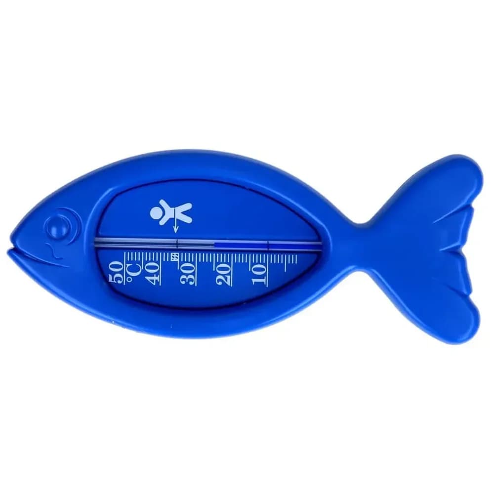 Badethermometer Fisch blau