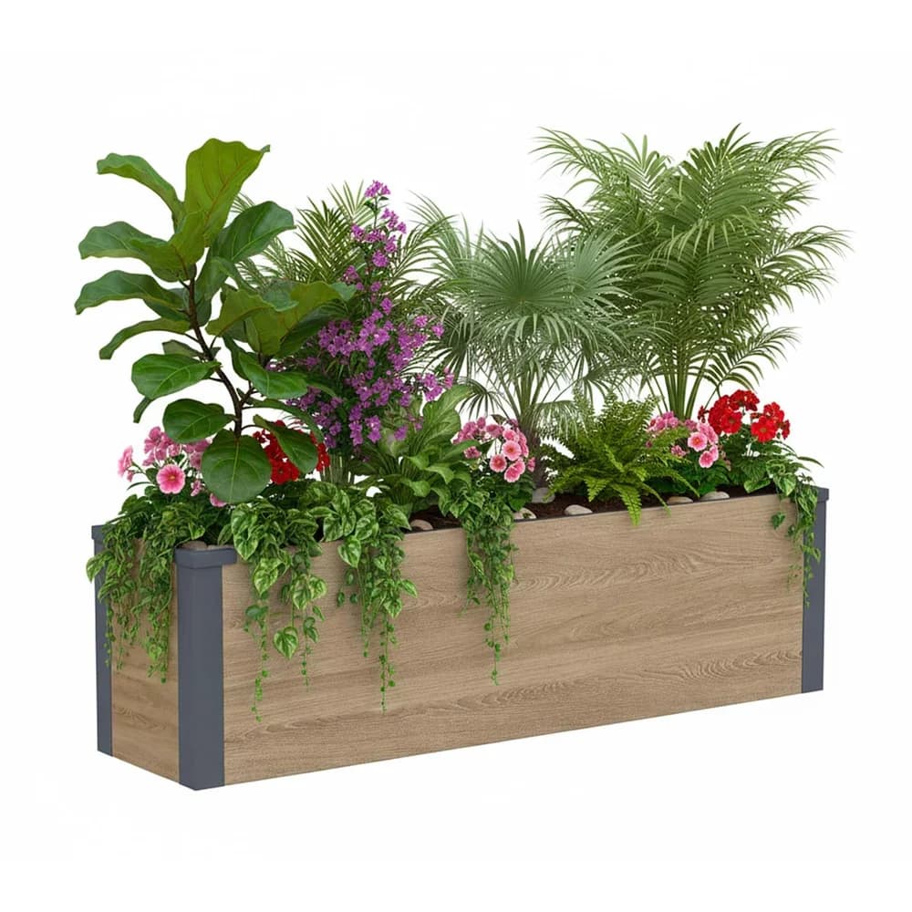 Westmann Pflanzkasten Talus M Holzoptik 25x100x27cm