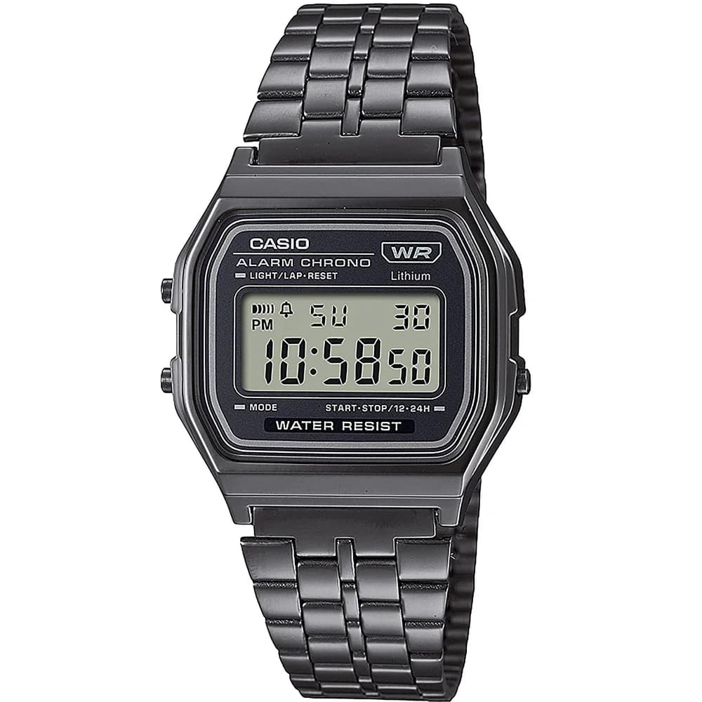 Casio A158WETB-1AEF Vintage Digitaluhr Anthrazit