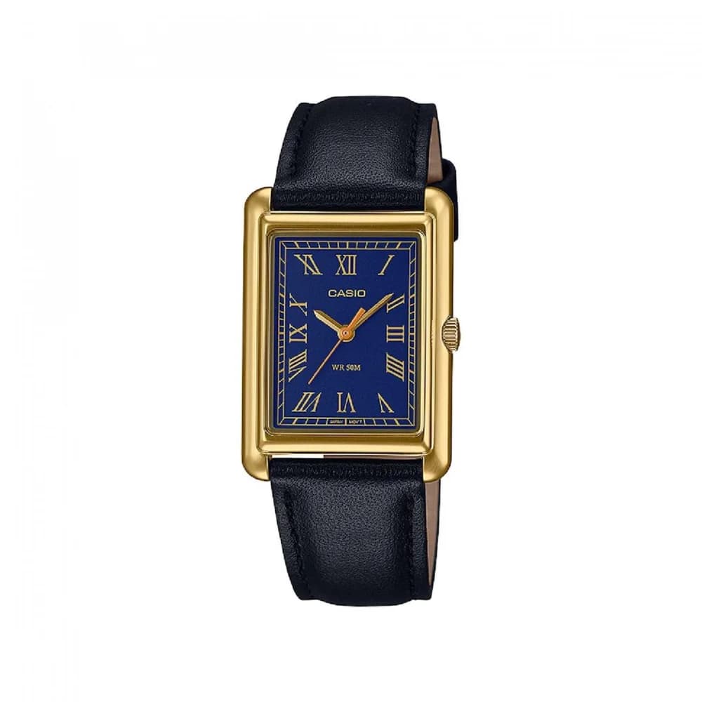 Casio LTP-B165GL-2BVEF Damenuhr Rechteckig Blau/Goldfarben