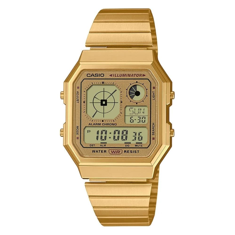 Casio Herren Armbanduhr A130WEG-9AEF digital goldfarbig