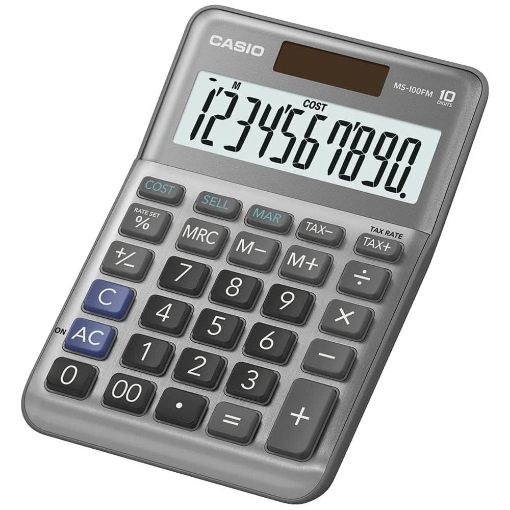 CASIO Tischrechner MS-100FM grau