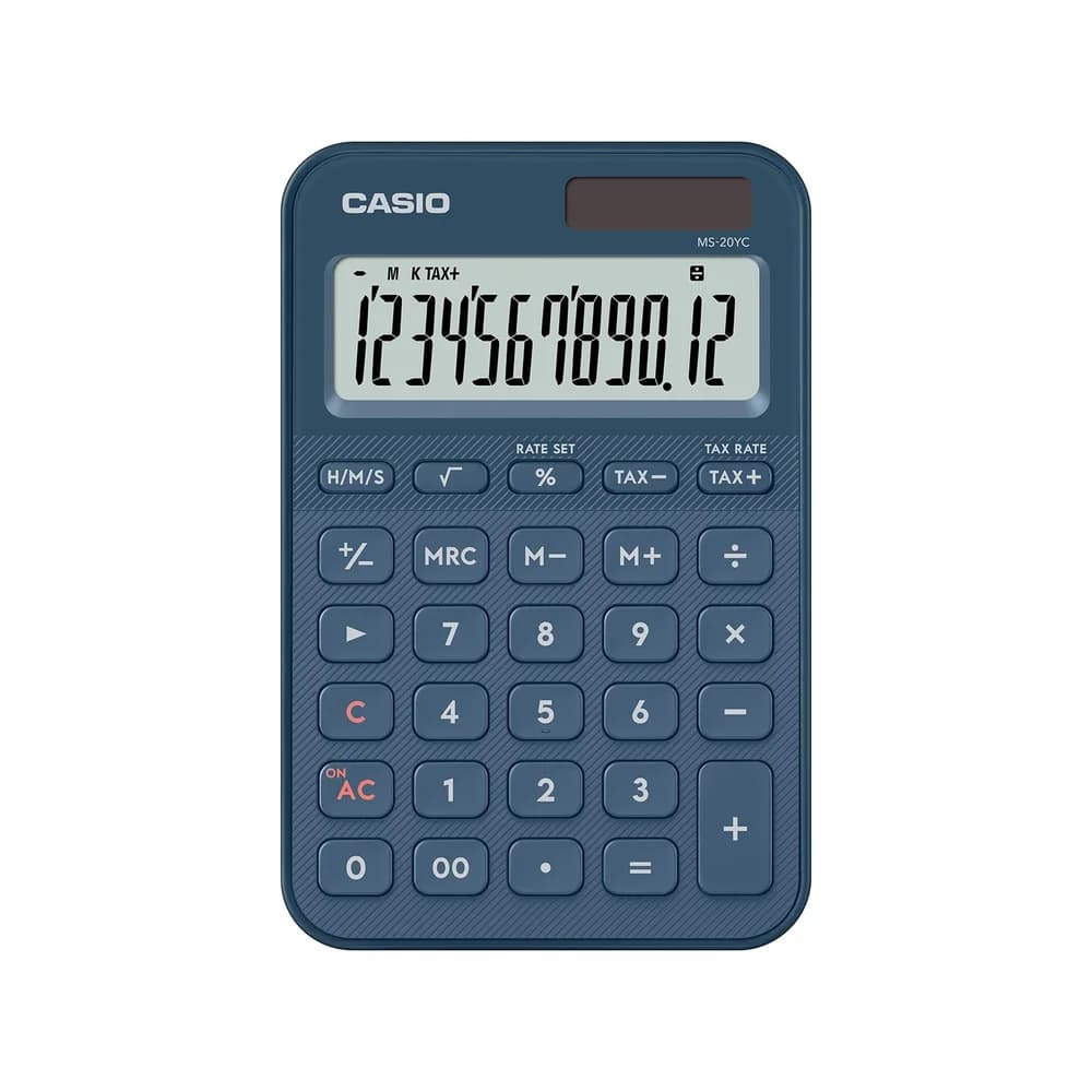 CASIO MS20YC-NY - Tischrechner, Solar, blau