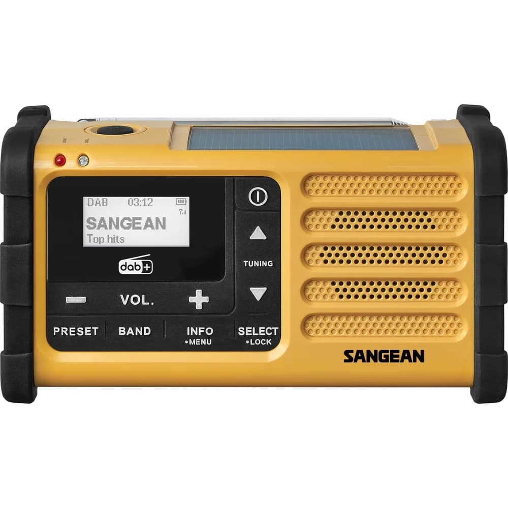 Sangean MMR-88 DAB+ (USB-C) Notfall/Kurbel/Solar Radio gelb