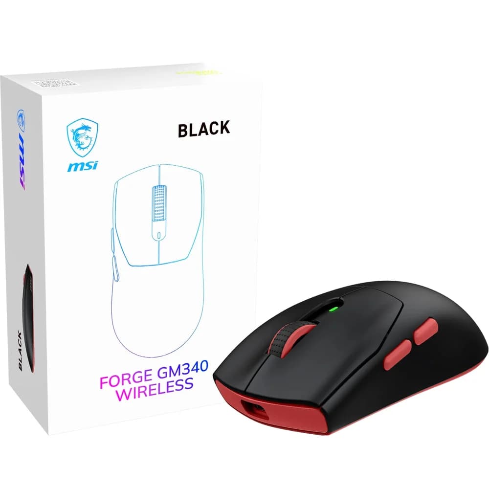 MSI Forge Gm340 Wireless Black Gaming-Maus