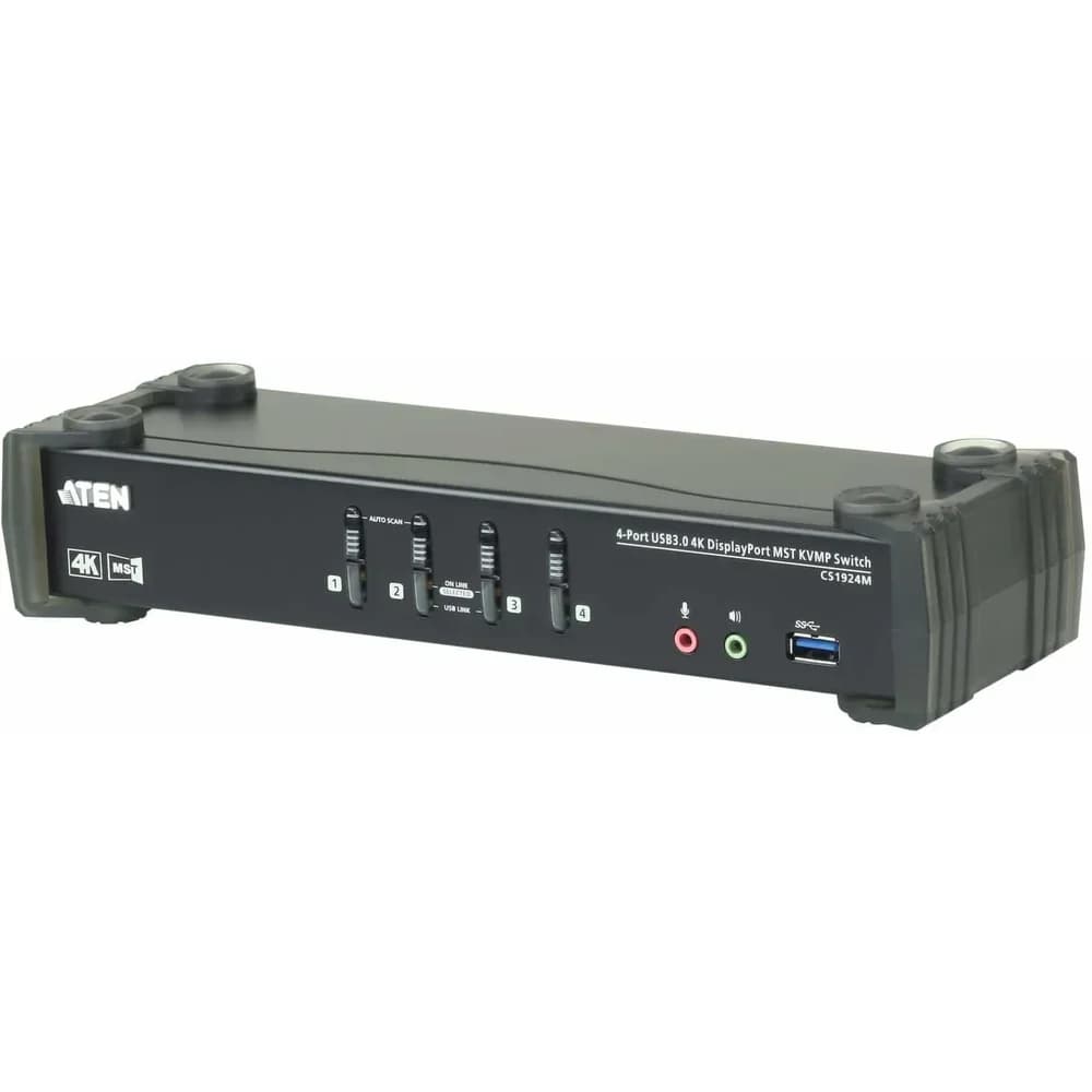 ATEN 4-Port USB 3.0 4K DisplayPort MST KVMP Switch
