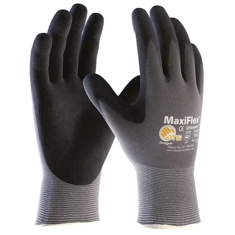 Handschuhe MaxiFlex® Ultimate™ 34-874 Gr.11 grau/schwarz Nyl.m.Nitrilmikroschaum