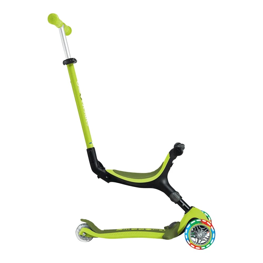 Globber Scooter 3in1 Go-Up active mit Leuchtrollen, gruen