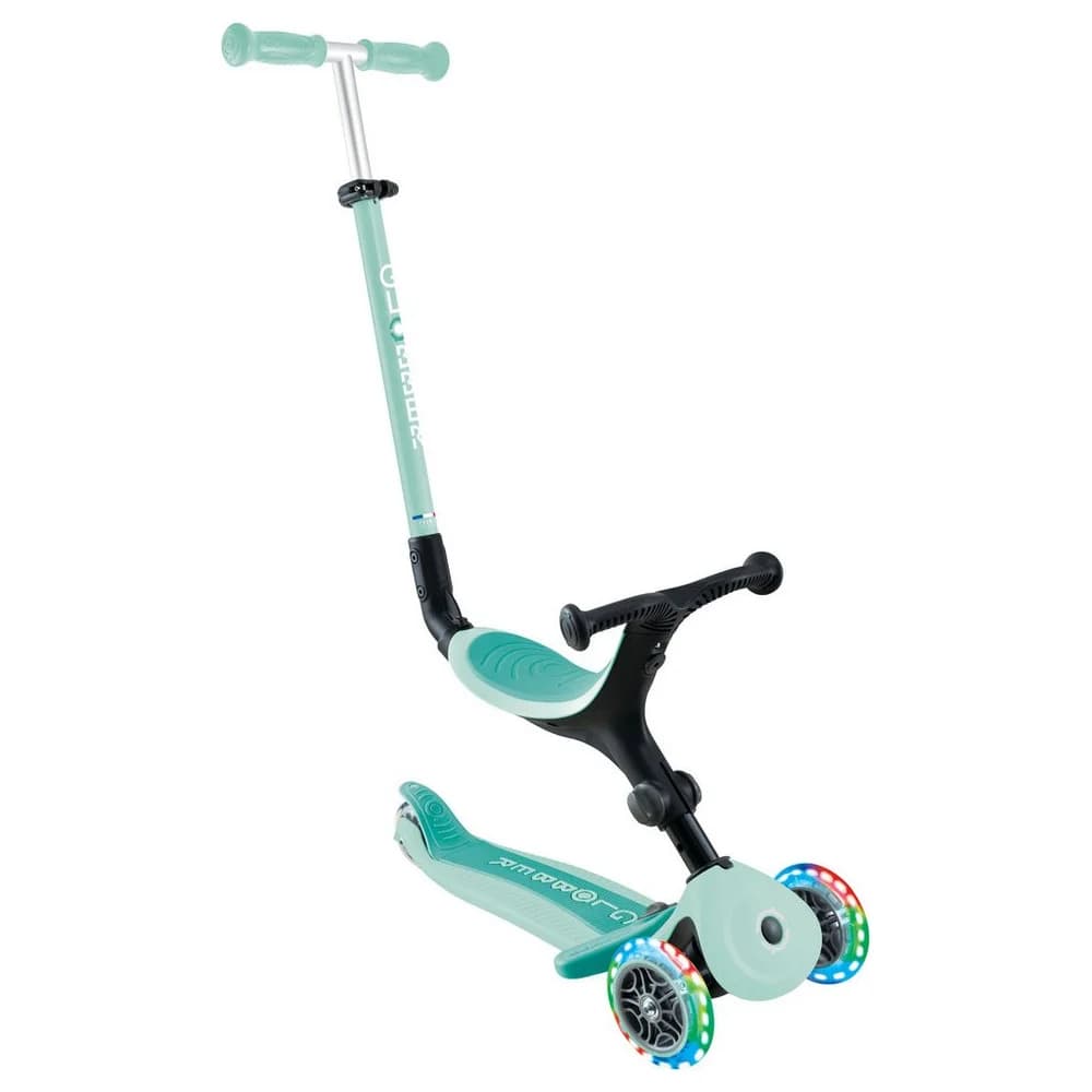 Globber Scooter 3in1 Go-Up active mit Leuchtrollen, gruen