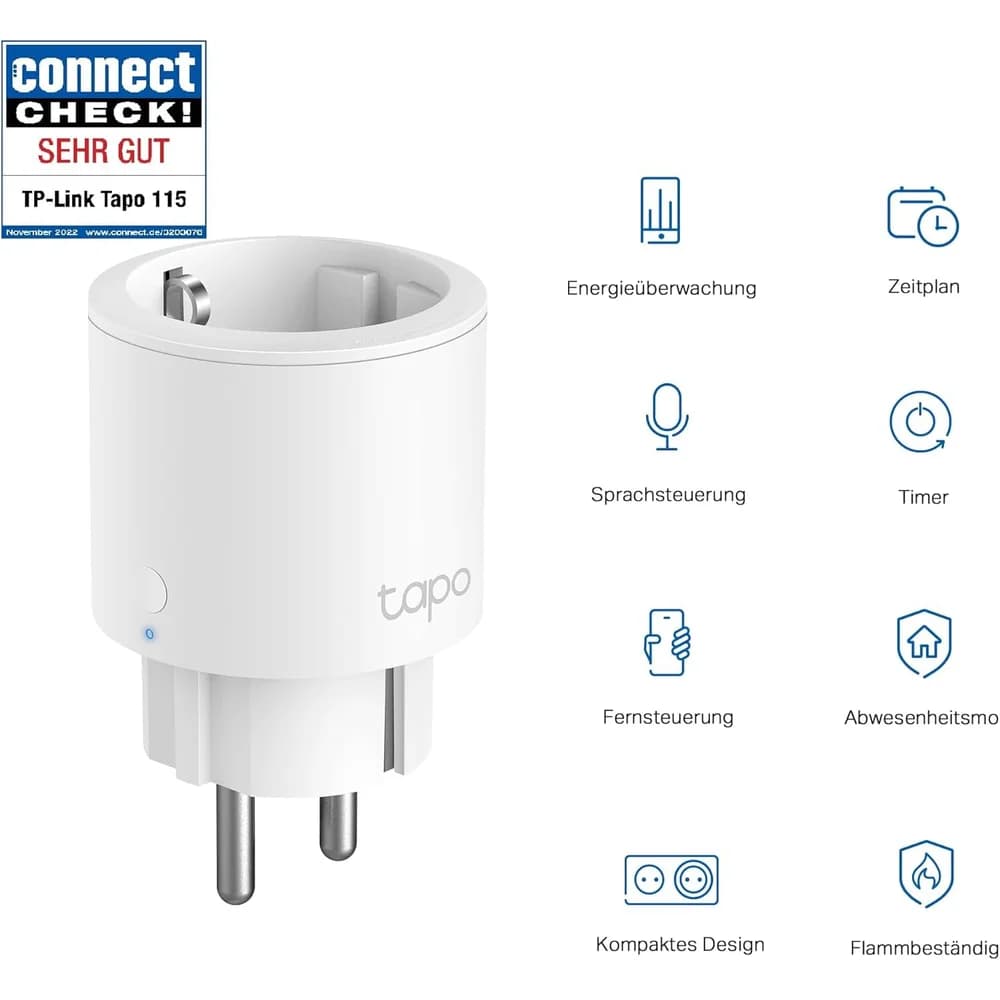 TP-LINK Tapo P115, Smart-Steckdose, 4er-Pack