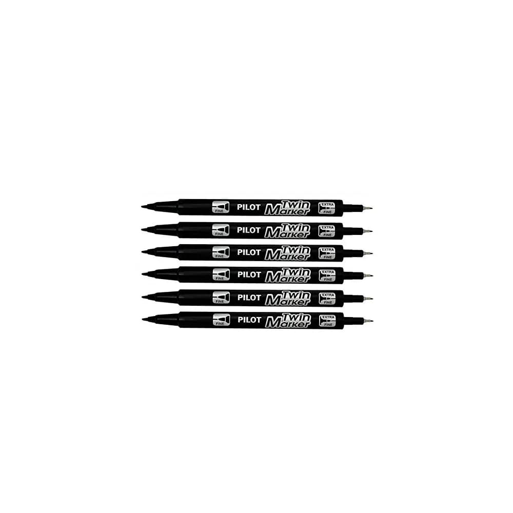 Pilot Pen Permanentmarker Permanentmarker Twinmarker 0,3/0,5mm Rundspitze schwarz