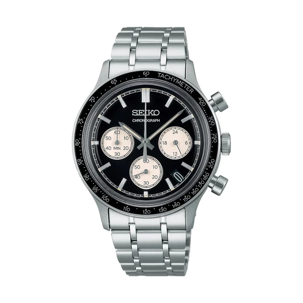 Seiko SSB479P1 Herrenuhr Chronograph Schwarz