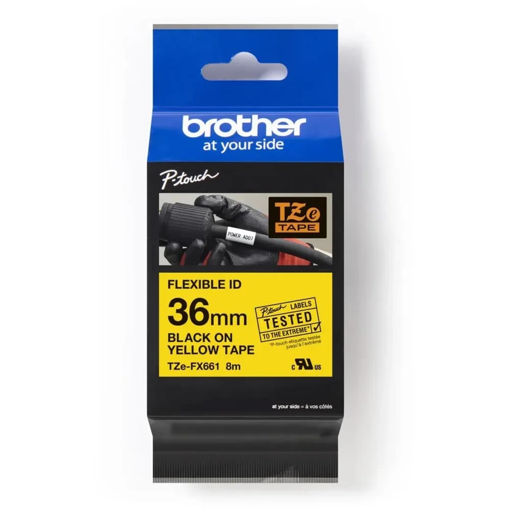 Brother TZE-FX661 P-Touch schwarz, gelb