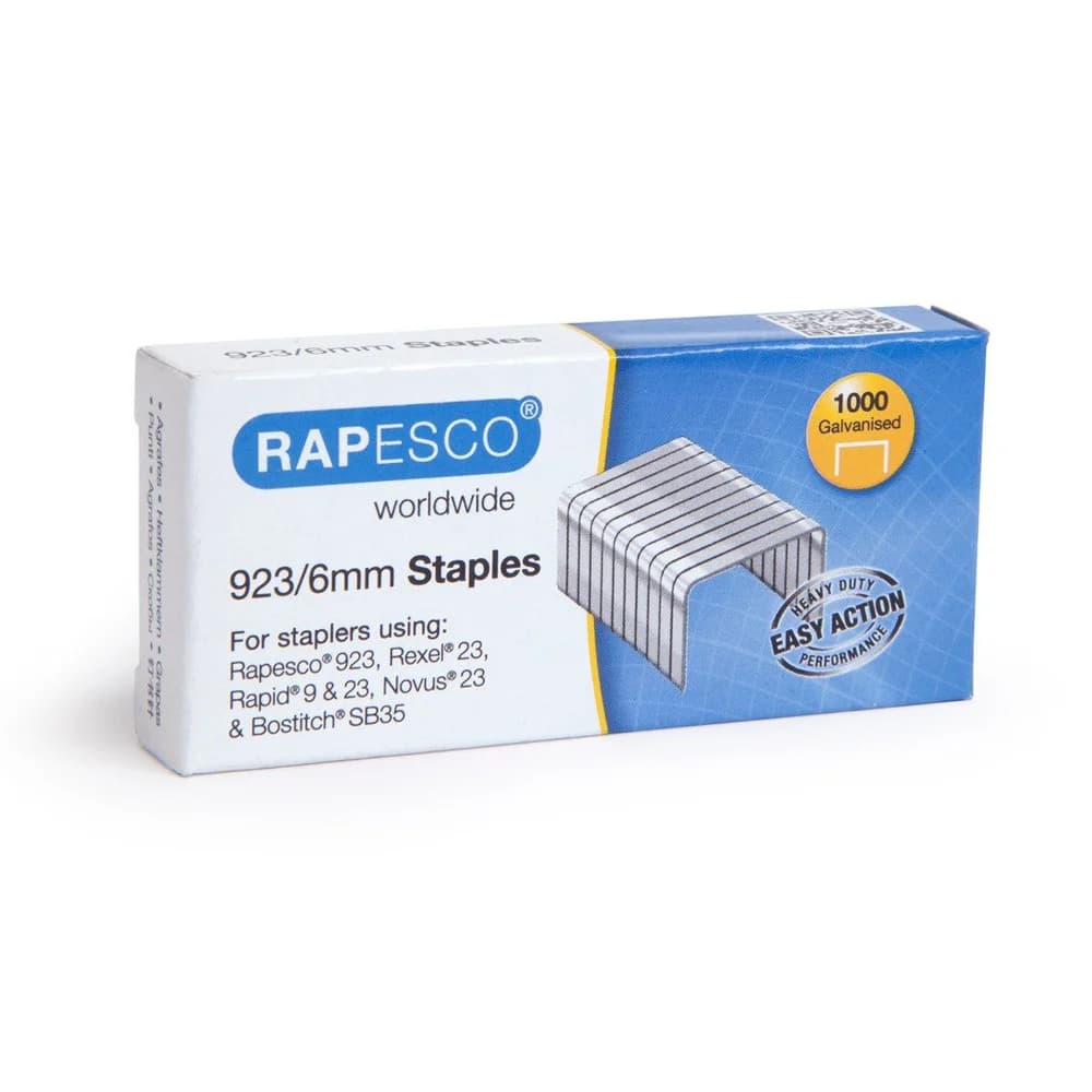 RAPESCO Heftklammer Heftklammern 923/6mm VE=1000 Stück