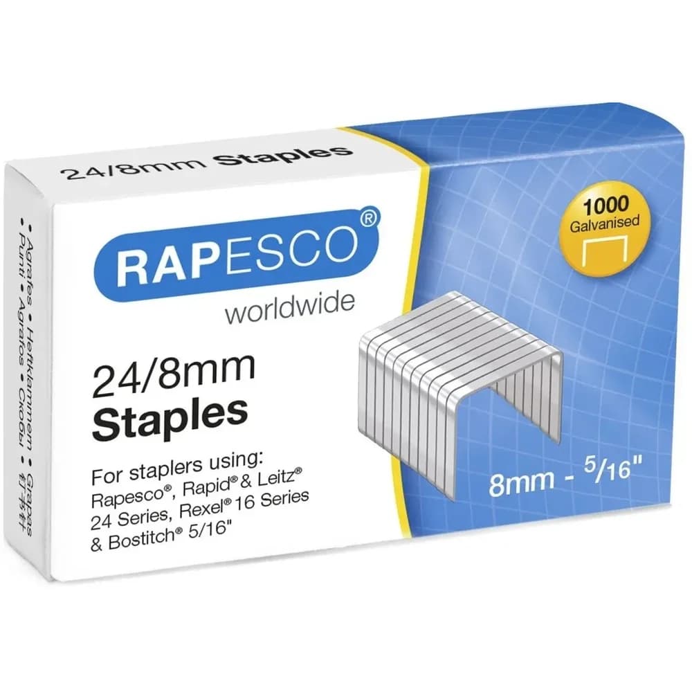 RAPESCO 1000er-Pack verzinkte Heftklammern »24/8«