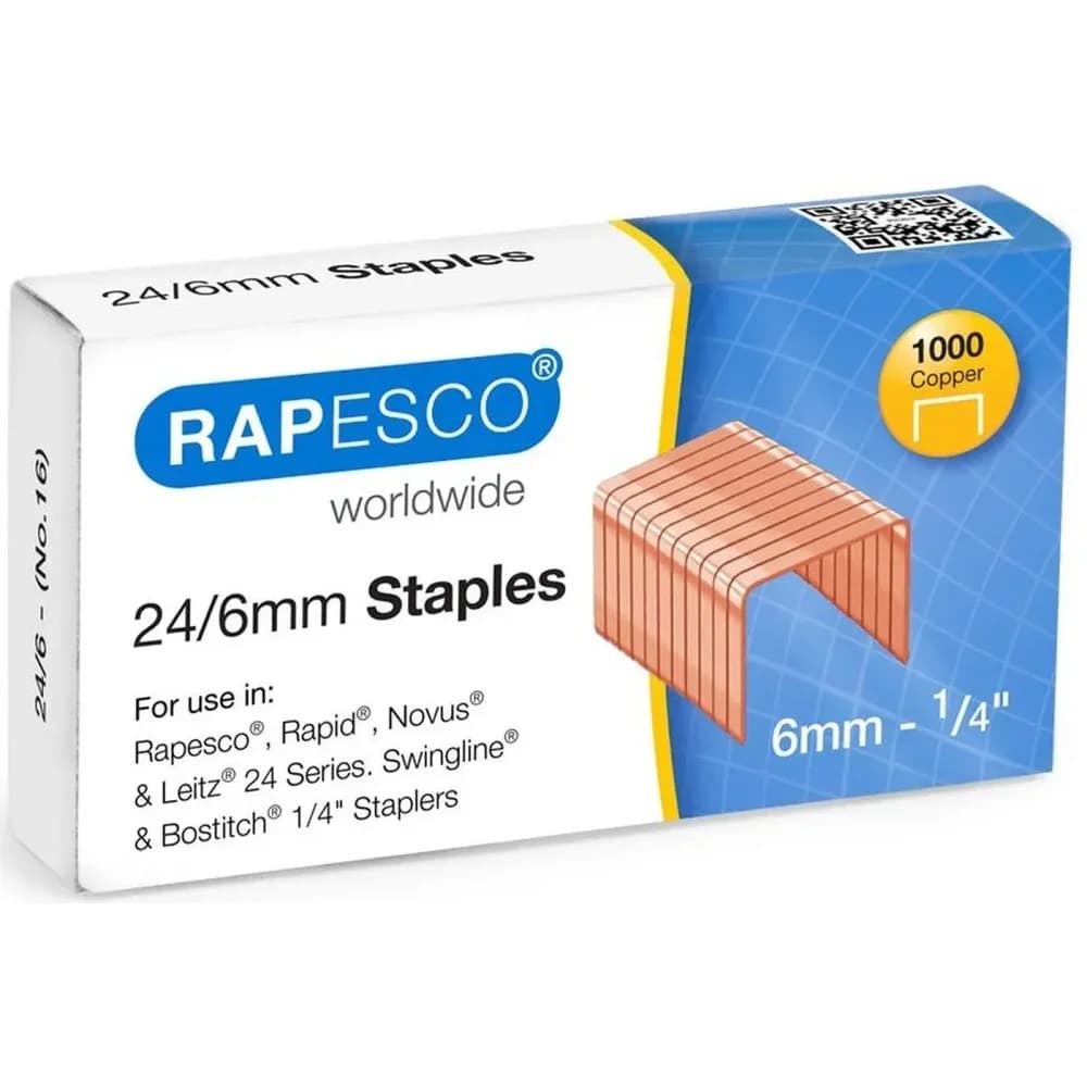 Rapesco Heftklammern S24600Z3 24/6mm 1.000 St./Pack.