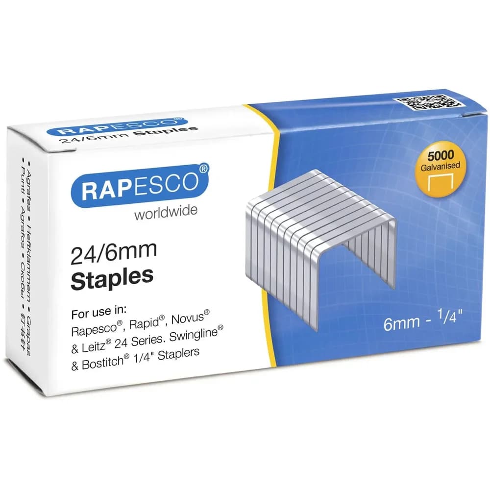 RAPESCO Heftklammer Heftklammern 24/6mm VE=5000 Stück