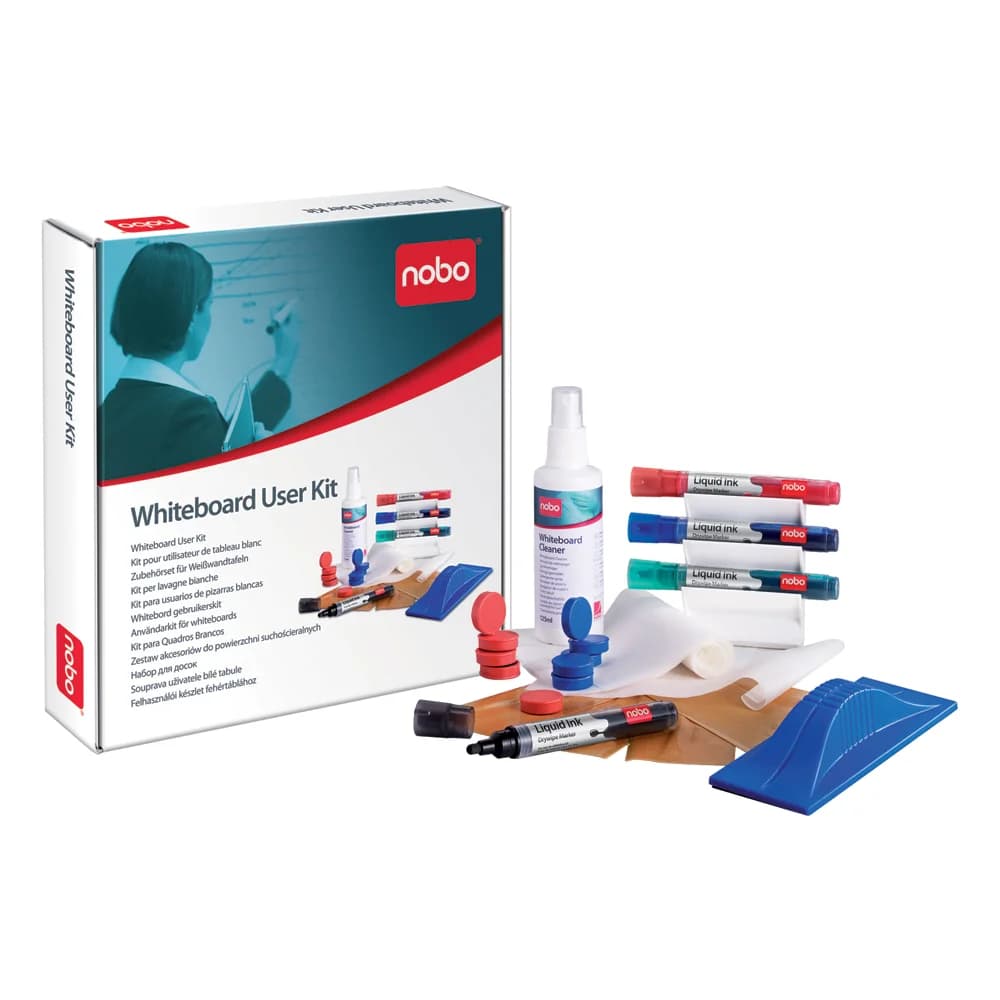Nobo Whiteboard Starter-Kit Zubehör- und Reinigungsset 32-teilig 1901430