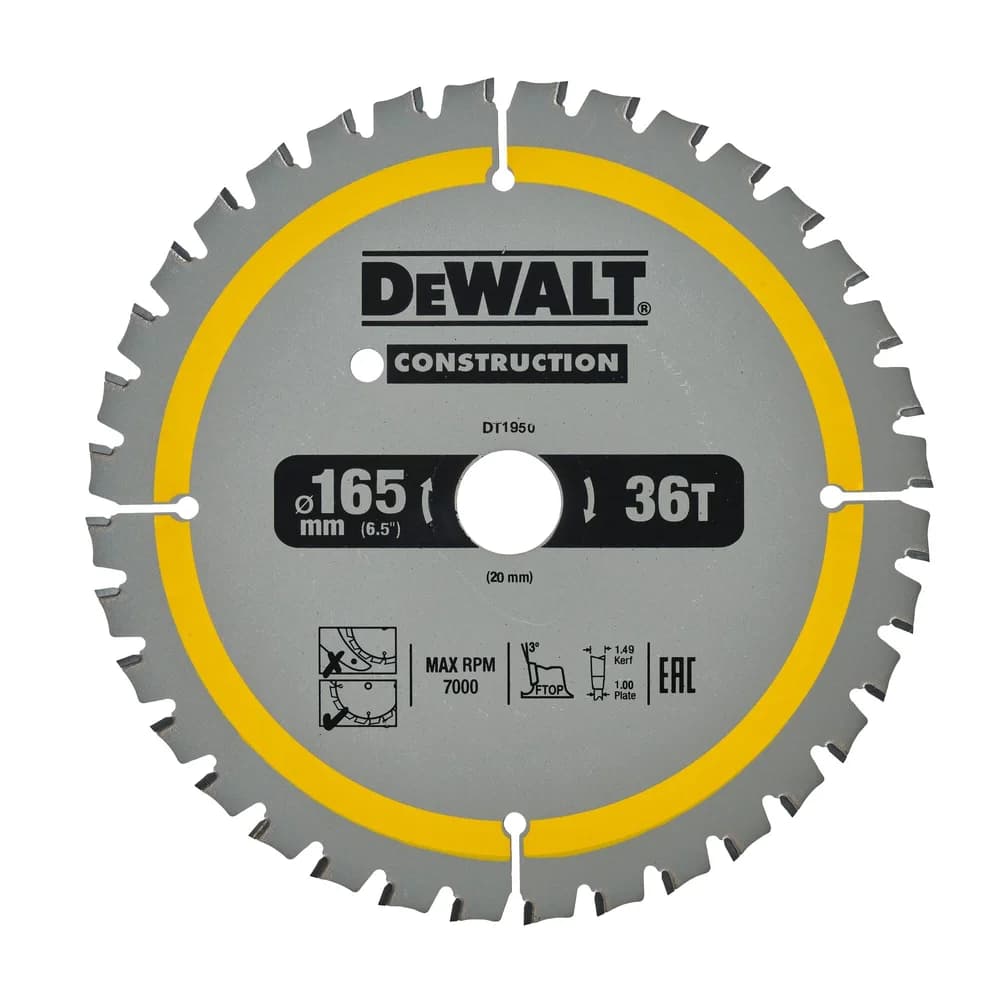DEWALT Kreissägeblatt Akku 165/20 mm 40WZ DT1950-QZ