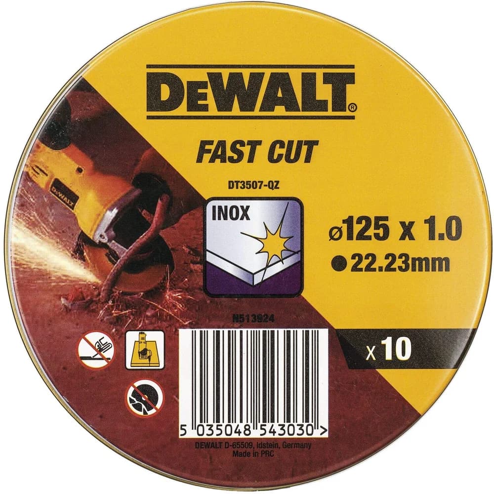 DeWalt DT3507 Trennscheibe - 125 x 22,23 x 1,0mm - rostfreier Stahl 10St.