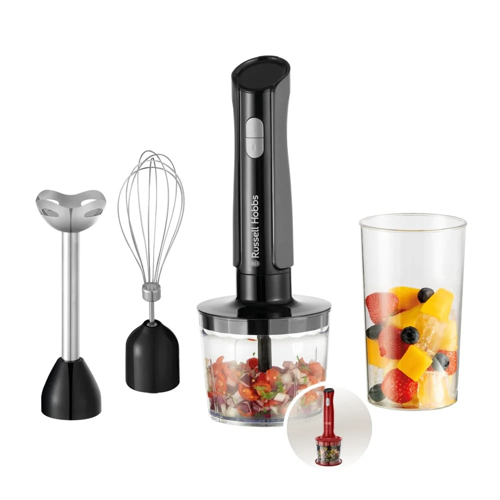 Russell Hobbs Stabmixer, 3-in-1, 500 Watt, Anthrazit, BPA-frei - Grau