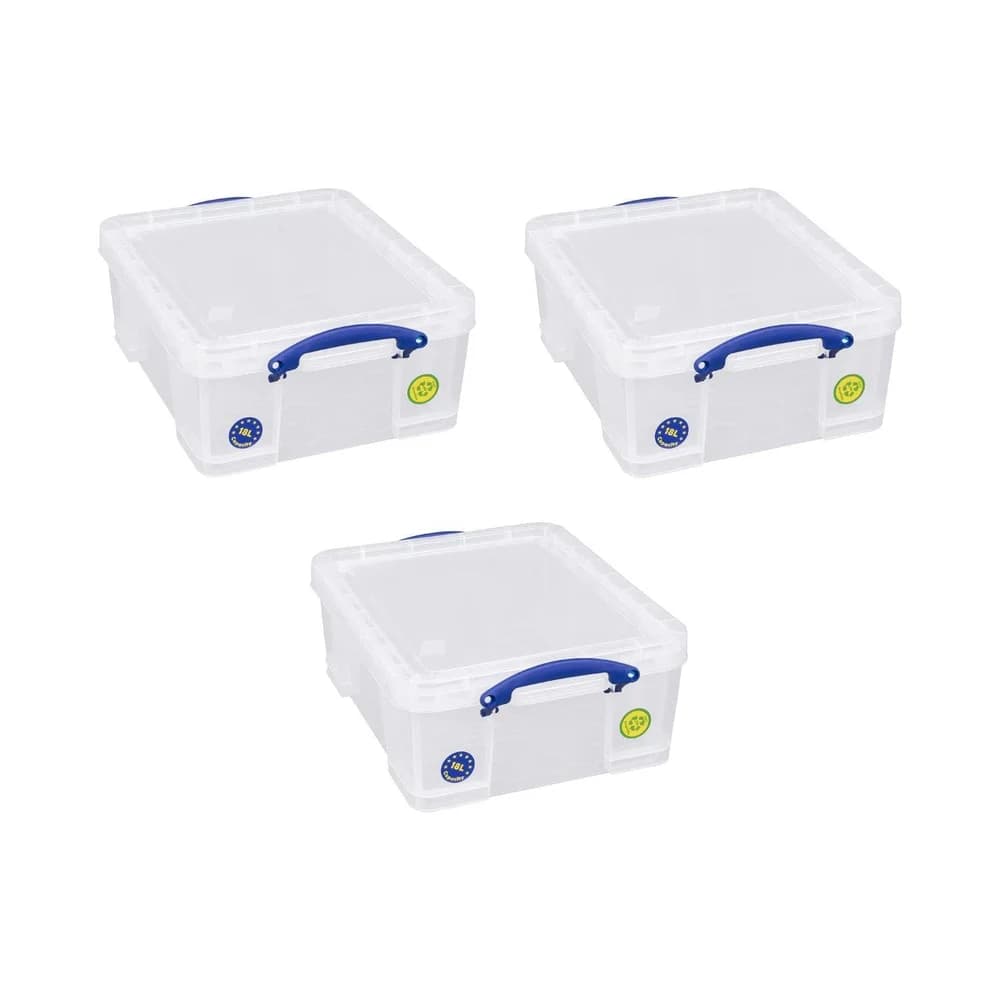 Really Useful Box Ablagebox 18 Liter transparent, 48x20x39 cm