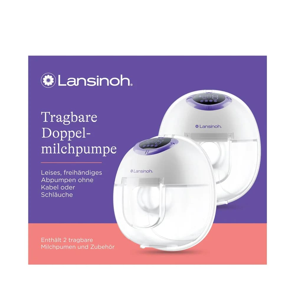 LANSINOH tragbare Doppelmilchpumpe 1 St