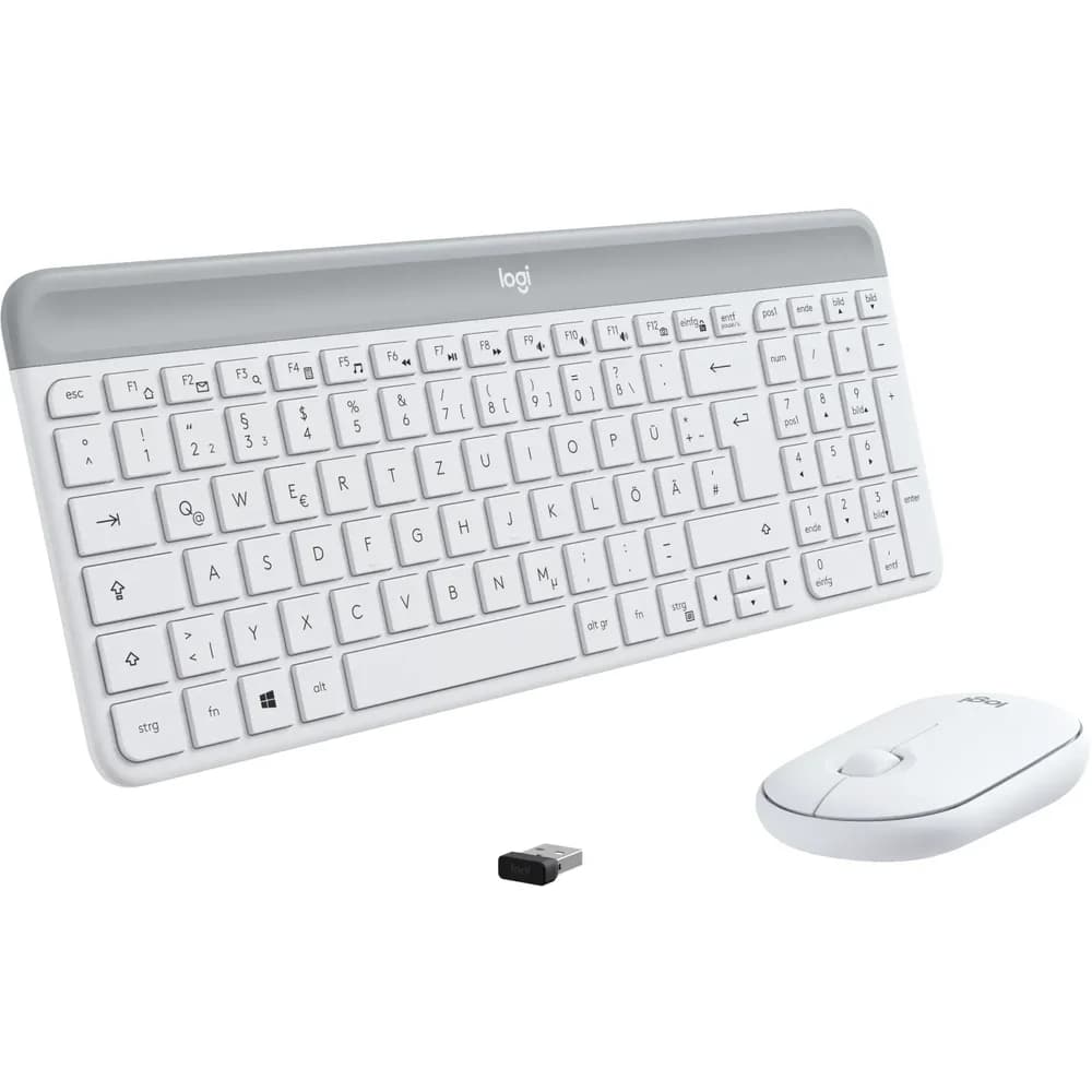 Logitech MK470 Slim Combo weiß