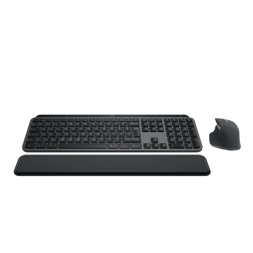 Logitech MX Keys S Combo (Eng. Int., Kabellos), Tastatur, Grau