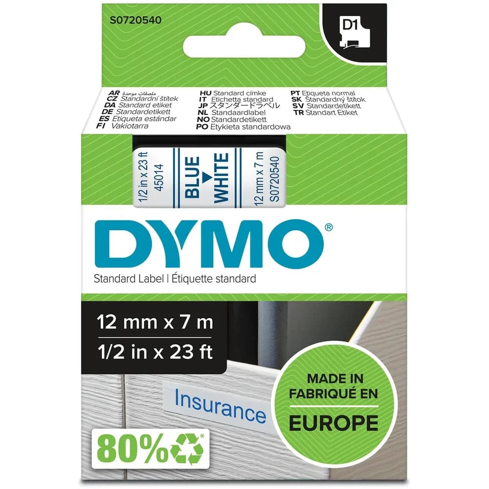 DYMO Beschriftungsband blau|weiß