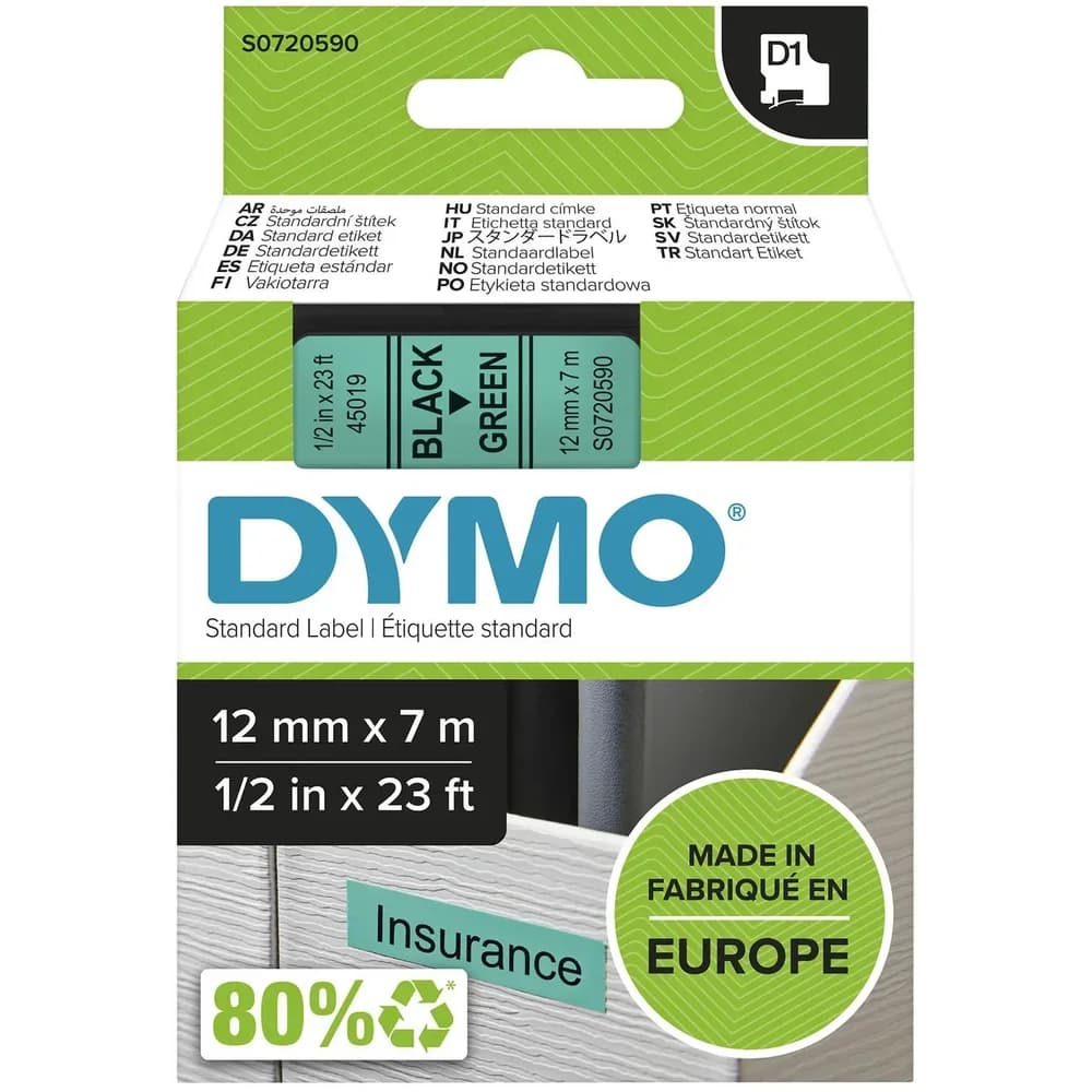 DYMO Beschriftungsband grün|schwarz