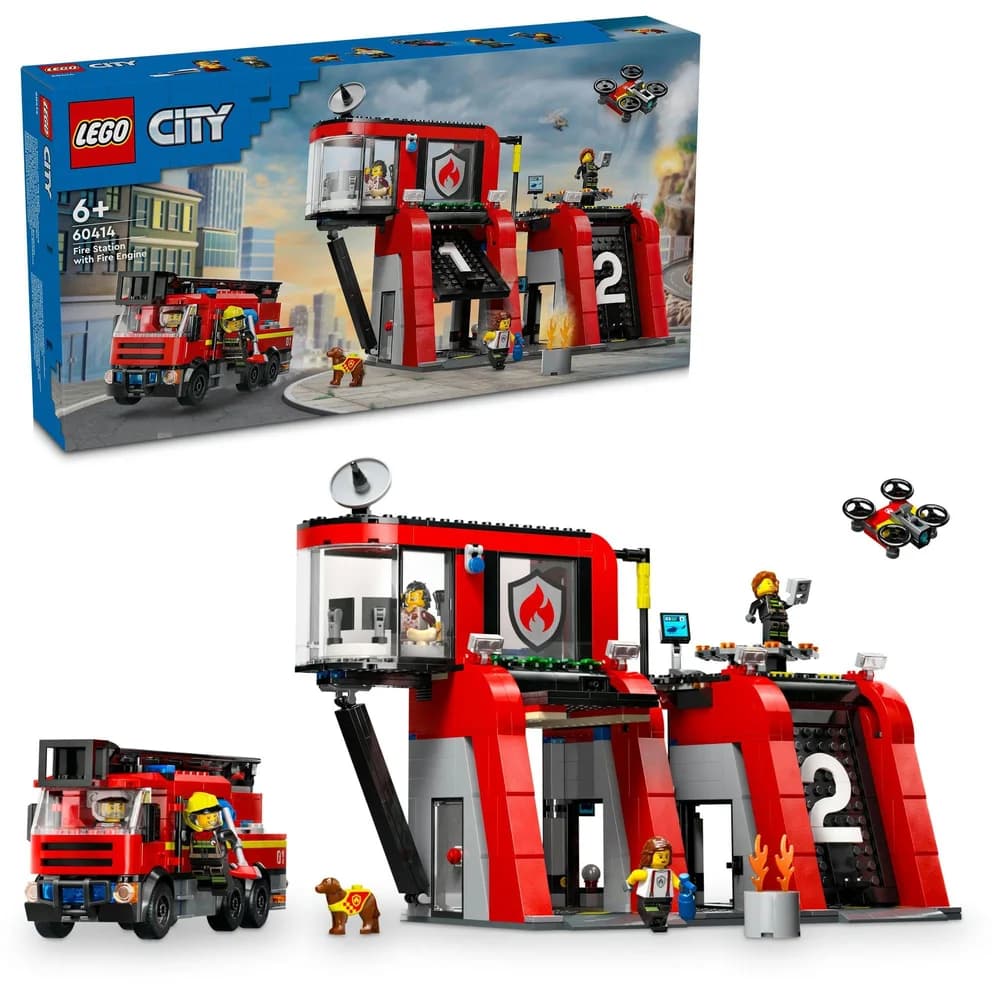 LEGO CITY 60414 FEUERWACHE MIT LÖSCHFAHRZEUG